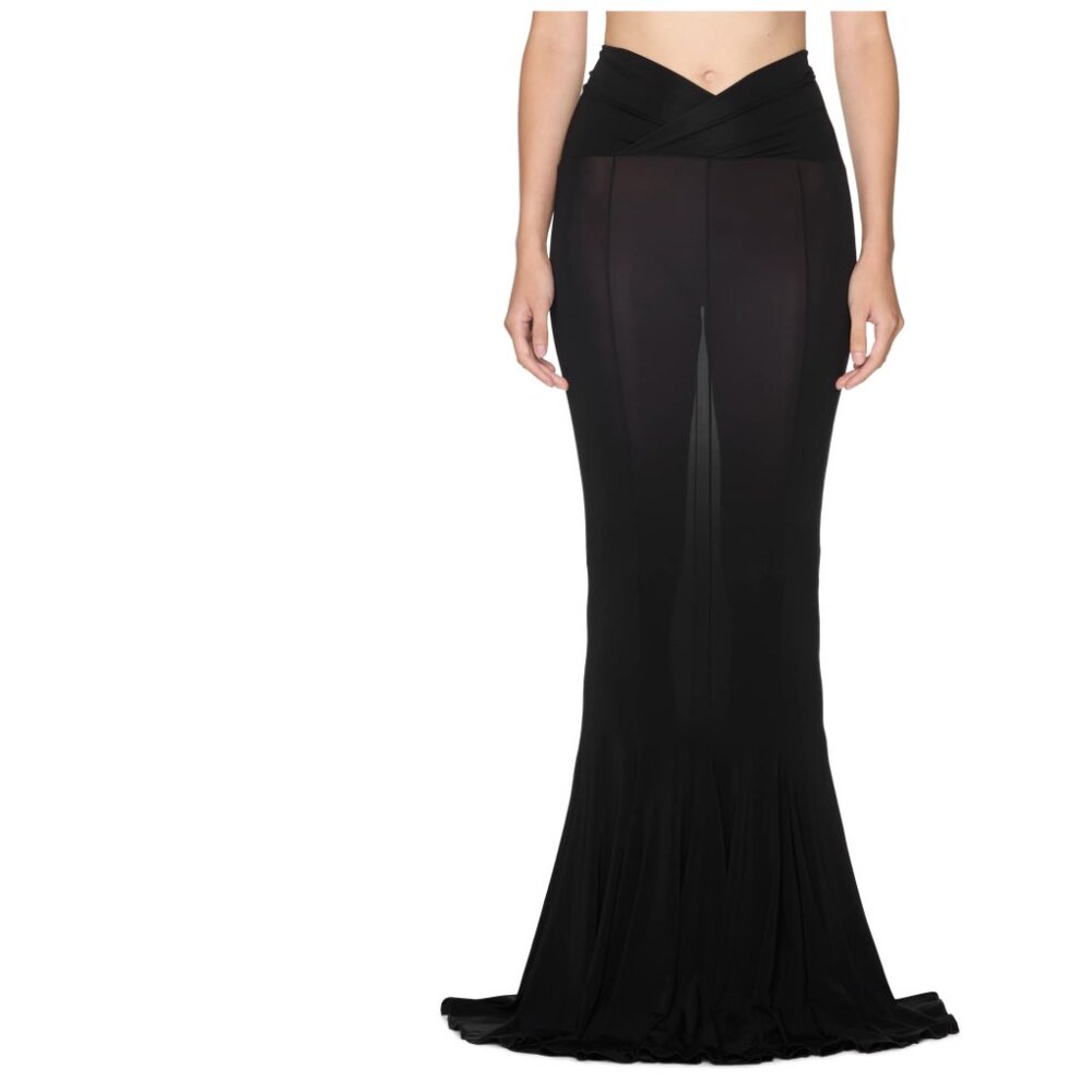 Nensi Dojaka V-Waist Flared Jersey Maxi Skirt Size S
